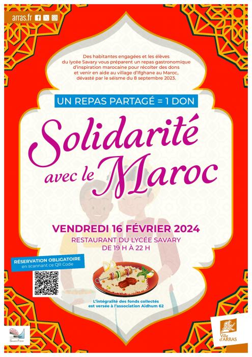 Un repas solidaire pour les sinistrés du séisme au Maroc