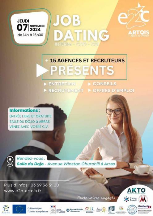 Un Job Dating exceptionnel de l’école de la 2ème chance de l’Artois 