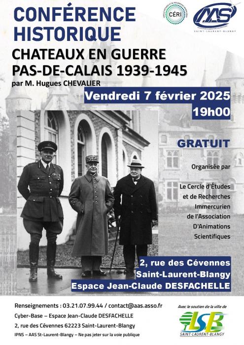 Une conférence historique sur les "Châteaux en guerre, Pas-de-Calais 1939-1945"