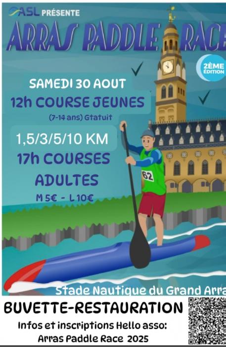 Le Championnat de France de Short Race et l'Arras Paddle Race au Stade nautique