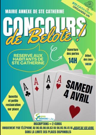 Un concours de belote à Sainte Catherine