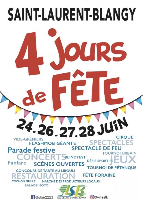 4 jours de fête à Saint Laurent Blangy