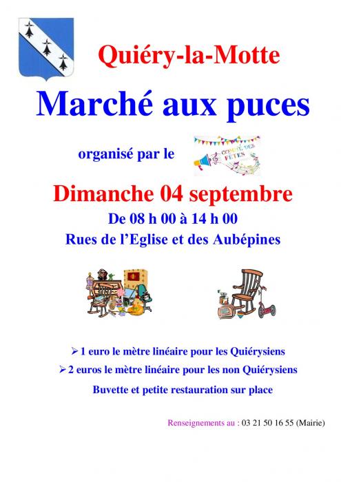 Un marché aux puces à Quiéry-la-Motte