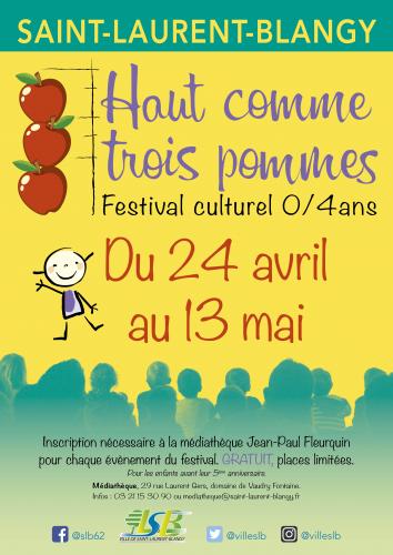 Le 1er Festival culturel  « Haut comme trois pommes » à Saint Laurent Blangy