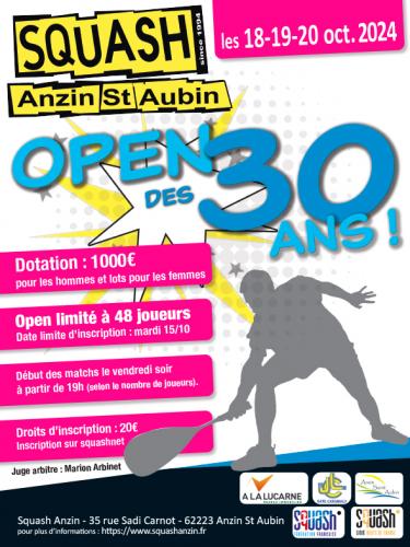 Le tournoi des 30 ans du club de squash d’Anzin Saint Aubin