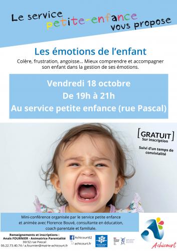 Une mini conférence sur les émotions de l’enfant