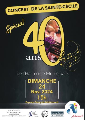 Un concert de la Sainte Cécile pour célébrer les 40 ans de l’harmonie d'Achicourt