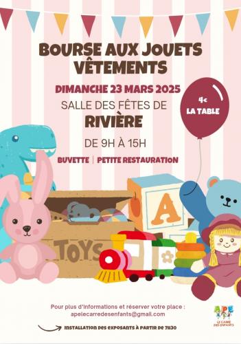 Une bourse aux jouets et aux vêtements à Rivière