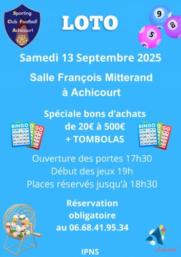 Le sporting club football Achicourt fait son loto