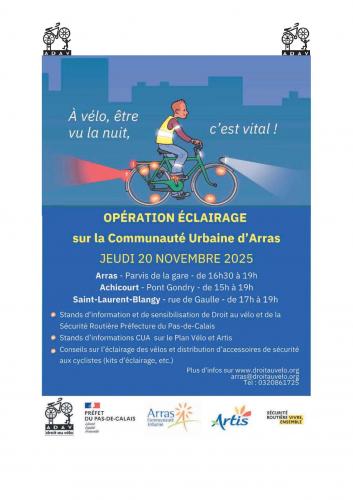 L’association Droit Au Vélo mène sa campagne de sensibilisation « Cyclistes, brillez »