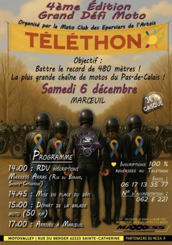 Les Eperviers de l’Artois organisent un nouveau grand défi pour le Téléthon