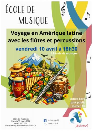 Un voyage en Amérique latine à l'école de musique d’Achicourt 