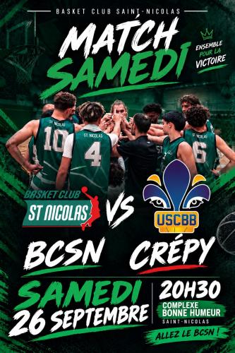 1ère à domicile pour le Basket Club de Saint Nicolas 
